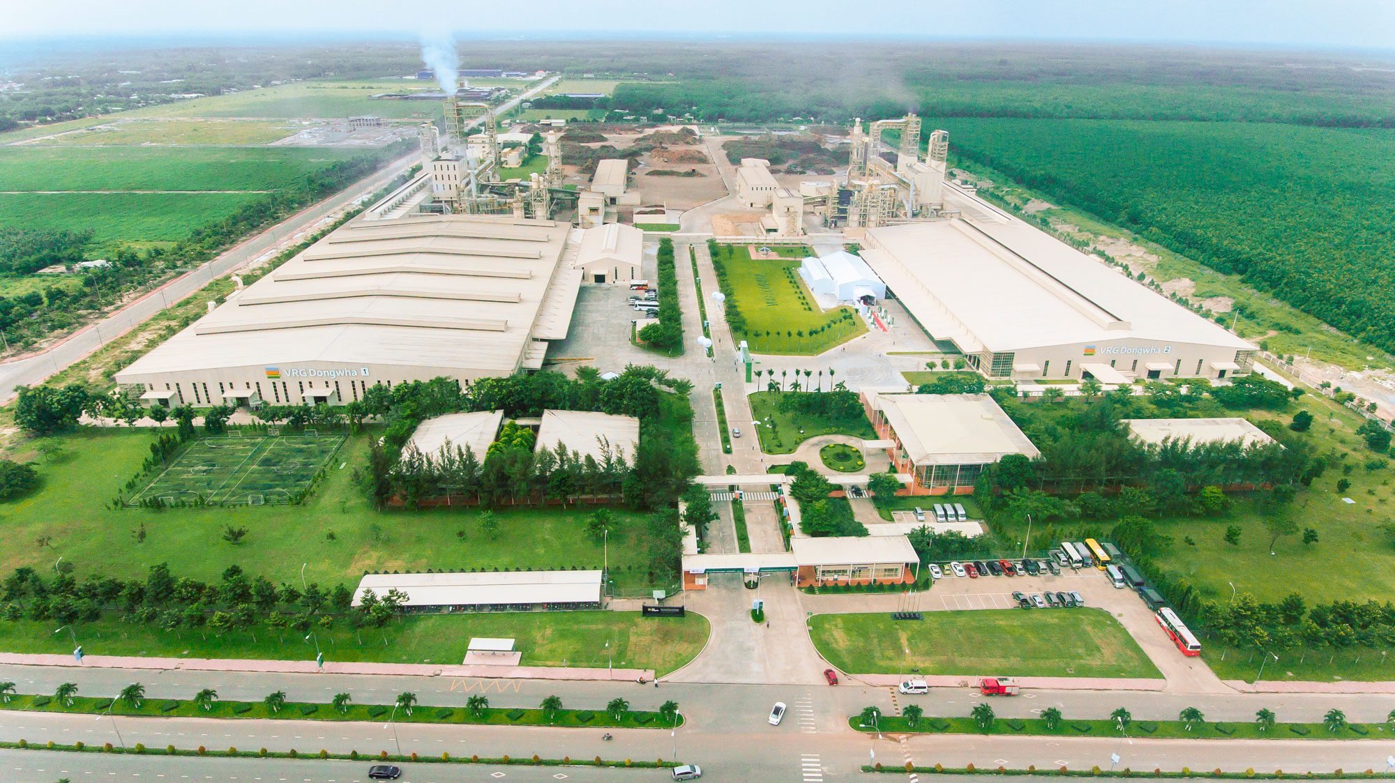 Toàn cảnh Nhà máy gỗ MDF VRG Dongwha, Minh Hưng, Bình Phước – KATA thi công PCCC